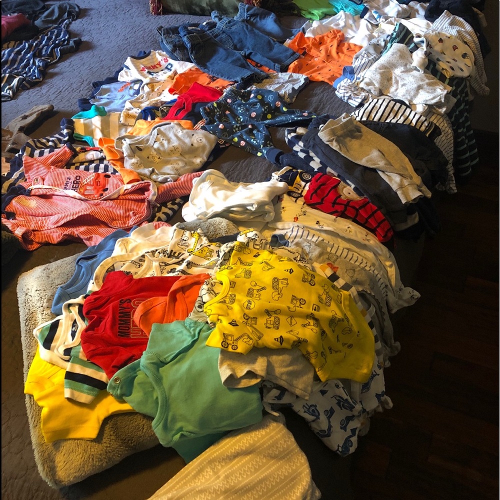 Baby boy lot- newborn, 0-3mth and 3 mths 70 pieces